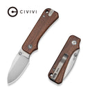 CIVIVI Baby Banter Slip Joint Thumb Stud Knife Guibourtia Wood Handle (2.34" Satin Finished Nitro - V Blade) C25066A - 2 - CIVIVI