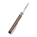 CIVIVI Baby Banter Slip Joint Thumb Stud Knife Guibourtia Wood Handle (2.34" Satin Finished Nitro - V Blade) C25066A - 2 - CIVIVI