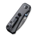 CIVIVI Baby Banter Thumb Stud Knife Carbon Fiber & G10 Handle (2.34" Damascus Blade) C19068S-DS1 - CIVIVI