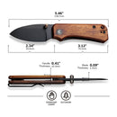 CIVIVI Baby Banter Thumb Stud Knife Wood Handle (2.34" Nitro - V Blade) C19068SB - 2 - CIVIVI