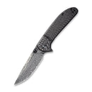 CIVIVI Badlands Vagabond Flipper & Thumb Stud Knife Carbon Fiber Handle (3.25" Damascus Blade) C2019DS - 1 - CIVIVI