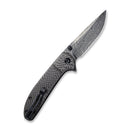 CIVIVI Badlands Vagabond Flipper & Thumb Stud Knife Carbon Fiber Handle (3.25" Damascus Blade) C2019DS - 1 - CIVIVI
