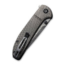 CIVIVI Badlands Vagabond Flipper & Thumb Stud Knife Carbon Fiber Handle (3.25" Damascus Blade) C2019DS - 1 - CIVIVI