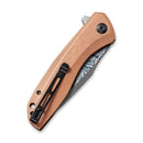 CIVIVI Baklash Flipper Knife Copper Handle (3.5" Damascus Blade) C801DS - 2 - CIVIVI