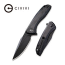 CIVIVI Baklash Flipper Knife G10 & Carbon Fiber Handle (3.5" 9Cr18MoV Blade) C801I - CIVIVI