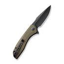 CIVIVI Baklash Flipper Knife Micarta Handle (3.5" 9Cr18MoV Blade) C801K - CIVIVI