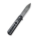 CIVIVI Banneret Flipper Knife Stainless Steel & G10 & Carbon Fiber Handle (3.48" Damascus Blade) C20040D - DS1 - CIVIVI