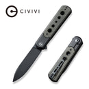 CIVIVI Banneret Flipper Knife Stainless Steel & Micarta Handle (3.48" Nitro - V Blade) C20040D - 1 - CIVIVI