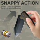 CIVIVI Bhaltair Flipper & Thumb Stud Knife Micarta Handle (3.98" 14C28N Blade) C23024 - 3 - CIVIVI