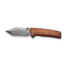 CIVIVI Bhaltair Flipper & Thumb Stud Knife Wood Handle (3.98" Damascus Blade) C23024 - DS1 - CIVIVI