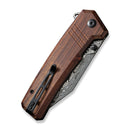 CIVIVI Bhaltair Flipper & Thumb Stud Knife Wood Handle (3.98" Damascus Blade) C23024 - DS1 - CIVIVI