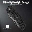 CIVIVI Biophase Flipper & Button Lock Knife Aluminum Handle (3.48" Damascus Blade) C23083 - DS1