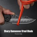 CIVIVI Biophase Flipper & Button Lock Knife Aluminum Handle (3.48" Damascus Blade) C23083 - DS1