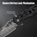 CIVIVI Biophase Flipper & Button Lock Knife Aluminum Handle (3.48" Damascus Blade) C23083 - DS1