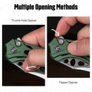 CIVIVI Biophase Flipper & Button Lock Knife Aluminum Handle (3.48" Nitro - V Blade) C23083 - 1