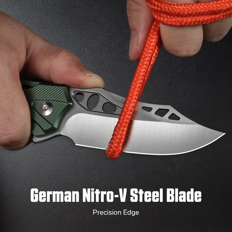 CIVIVI Biophase Flipper & Button Lock Knife Aluminum Handle (3.48" Nitro - V Blade) C23083 - 1