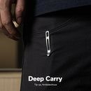 CIVIVI Bluetick Flipper Knife Carbon Fiber Overlay On Black G10 Handle (3.47" Damascus Blade) C23050 - DS2