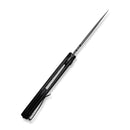 CIVIVI Bluetick Flipper Knife Carbon Fiber Overlay On Black G10 Handle (3.47" Damascus Blade) C23050 - DS2