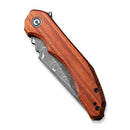 CIVIVI Bluetick Flipper Knife Wood Handle (3.47" Damascus Blade) C23050 - DS1 - CIVIVI