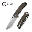 CIVIVI Brazen Flipper & Thumb Stud Knife Micarta Handle (3.46" D2 Blade) C2023F - CIVIVI