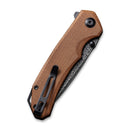 CIVIVI Brazen Flipper & Thumb Stud Knife Micarta Handle (3.46" Damascus Blade) C2102DS - 1 - CIVIVI