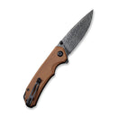 CIVIVI Brazen Flipper & Thumb Stud Knife Micarta Handle (3.46" Damascus Blade) C2102DS - 1 - CIVIVI