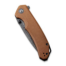 CIVIVI Brazen Flipper & Thumb Stud Knife Micarta Handle (3.46" Damascus Blade) C2102DS - 1 - CIVIVI