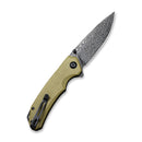 CIVIVI Brazen Flipper & Thumb Stud Knife Micarta Handle (3.46" Damascus Blade) C2102DS - 2 - CIVIVI