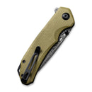CIVIVI Brazen Flipper & Thumb Stud Knife Micarta Handle (3.46" Damascus Blade) C2102DS - 2 - CIVIVI