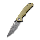 CIVIVI Brazen Flipper & Thumb Stud Knife Micarta Handle (3.46" Damascus Blade) C2102DS - 2 - CIVIVI