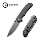 CIVIVI Brazen Flipper & Thumb Stud Knife Micarta Handle (3.46" Damascus Blade) C2102DS - 3 - CIVIVI