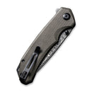 CIVIVI Brazen Flipper & Thumb Stud Knife Micarta Handle (3.46" Damascus Blade) C2102DS - 3 - CIVIVI