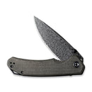 CIVIVI Brazen Flipper & Thumb Stud Knife Micarta Handle (3.46" Damascus Blade) C2102DS - 3 - CIVIVI