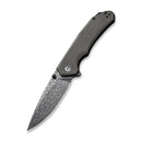 CIVIVI Brazen Flipper & Thumb Stud Knife Micarta Handle (3.46" Damascus Blade) C2102DS - 3 - CIVIVI