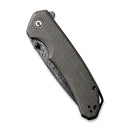 CIVIVI Brazen Flipper & Thumb Stud Knife Micarta Handle (3.46" Damascus Blade) C2102DS - 3 - CIVIVI