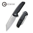 CIVIVI Brigand Flipper Knife G10 Handle (3.46" Damascus Blade) C909DS - CIVIVI