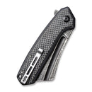 CIVIVI Bullmastiff Flipper Knife Carbon Fiber & G10 Handle (3.83" Damascus Blade) C2006DS - 1 - CIVIVI