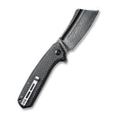 CIVIVI Bullmastiff Flipper Knife Carbon Fiber & G10 Handle (3.83" Damascus Blade) C2006DS - 1 - CIVIVI