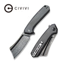 CIVIVI Bullmastiff Flipper Knife Carbon Fiber & G10 Handle (3.83" Damascus Blade) C2006DS - 1 - CIVIVI