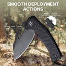 CIVIVI BullTusk Flipper & Thumb Hole Knife G10 Handle (3.48" 14C28N Blade) C23017 - 1 - CIVIVI