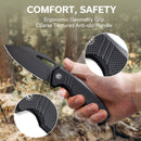 CIVIVI BullTusk Flipper & Thumb Hole Knife G10 Handle (3.48" 14C28N Blade) C23017 - 1 - CIVIVI