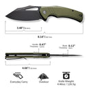 CIVIVI BullTusk Flipper & Thumb Hole Knife G10 Handle (3.48" 14C28N Blade) C23017 - 2 - CIVIVI