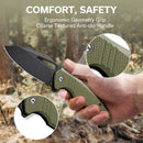 CIVIVI BullTusk Flipper & Thumb Hole Knife G10 Handle (3.48" 14C28N Blade) C23017 - 2 - CIVIVI