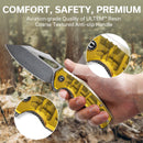 CIVIVI BullTusk Flipper & Thumb Hole Knife Ultem Handle (3.48" Damascus Blade) C23017 - DS1 - CIVIVI