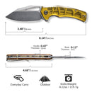 CIVIVI BullTusk Flipper & Thumb Hole Knife Ultem Handle (3.48" Damascus Blade) C23017 - DS1 - CIVIVI