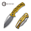 CIVIVI BullTusk Flipper & Thumb Hole Knife Ultem Handle (3.48" Damascus Blade) C23017 - DS1 - CIVIVI