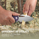 CIVIVI BullTusk Flipper & Thumb Hole Knife Micarta Handle (3.48" 14C28N Blade) C23017 - 3 - CIVIVI
