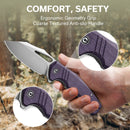 CIVIVI BullTusk Flipper & Thumb Hole Knife Micarta Handle (3.48" 14C28N Blade) C23017 - 3 - CIVIVI