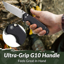 CIVIVI Button Lock Brazen Flipper & Thumb Stud Knife G10 Handle (3.46" 14C28N Blade) C19059C - 1 - CIVIVI