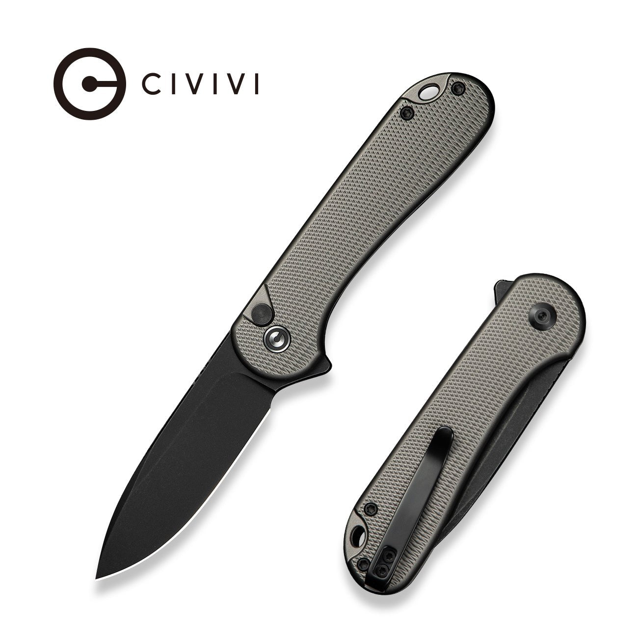 CIVIVI Button Lock Elementum II Flipper Knife Aluminum Handle display picture 1